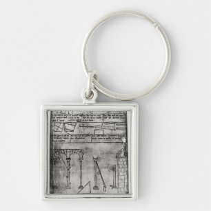 Geometrical figures for construction keychain