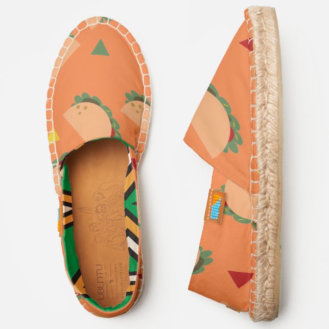 Geometrical Foodie Taco Fun Espadrilles (Side)