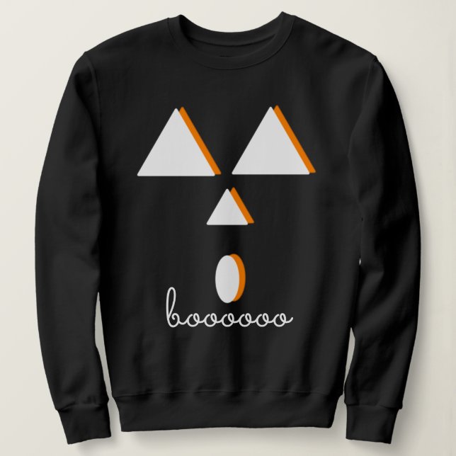 Geometrical Halloween Pumpkin Face  Sweatshirt (Design Front)
