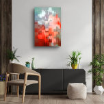 Geometrical Landscape Canvas Print<br><div class="desc">A geometric display of rounded squares shapes in contrasting colors... </div>