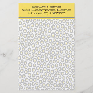 Geometrical Leopard Personal Stationery