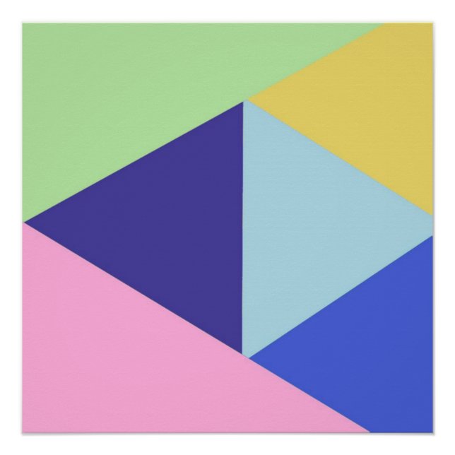 geometrical multicolor art poster (Front)