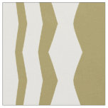 Geometrical ornamental beige &amp; white fabric