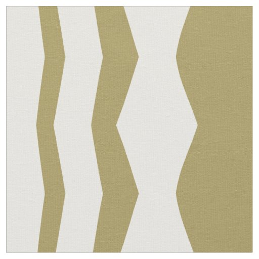 Geometrical ornamental beige & white fabric