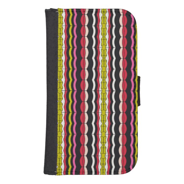 Geometrical pattern samsung galaxy wallet case (Front)