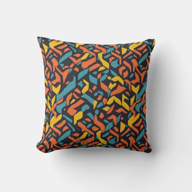 Geometrical pattern Throw Pillow (Front)