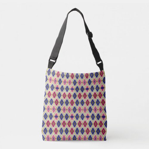 Geometrical Patterns Traditional Textile Illustra Crossbody Bag