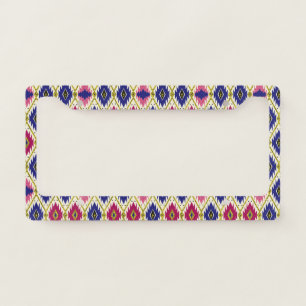 Geometrical Patterns: Traditional Textile Illustra License Plate Frame