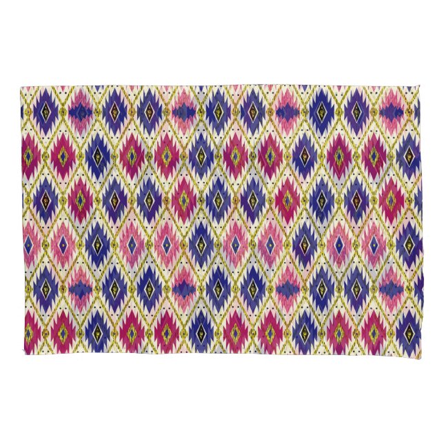 Geometrical Patterns: Traditional Textile Illustra Pillow Case (Front)