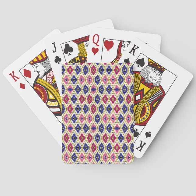Geometrical Patterns: Traditional Textile Illustra Poker Cards (Back)