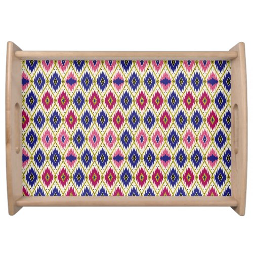 Geometrical Patterns Traditional Textile Illustra Serving Tray