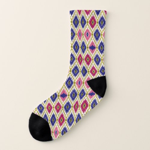 Geometrical Patterns Traditional Textile Illustra Socks