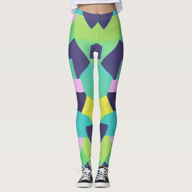 Geometrical Pop Art  Leggings (Front)