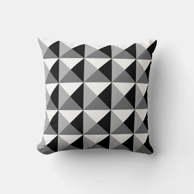 Geometrical Pyramids Throw Pillow (Front)
