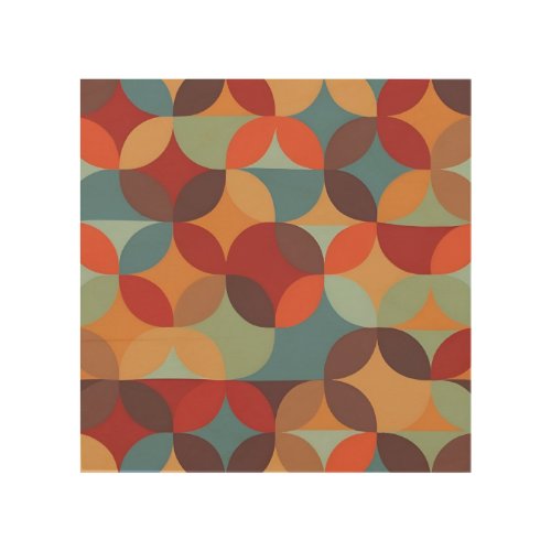 Geometrical random Seamless patterns Wood Wall Art