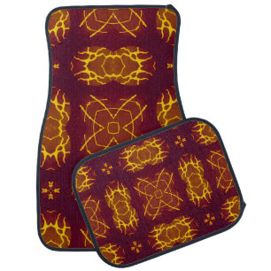 Geometrical Seamless Print Retro design. Geometric Car Floor Mat