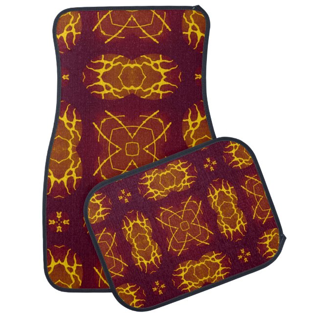 Geometrical Seamless Print Retro design. Geometric Car Floor Mat (Set)