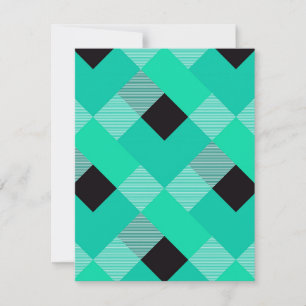 Geometrical Square Abstraction 10 Note Card