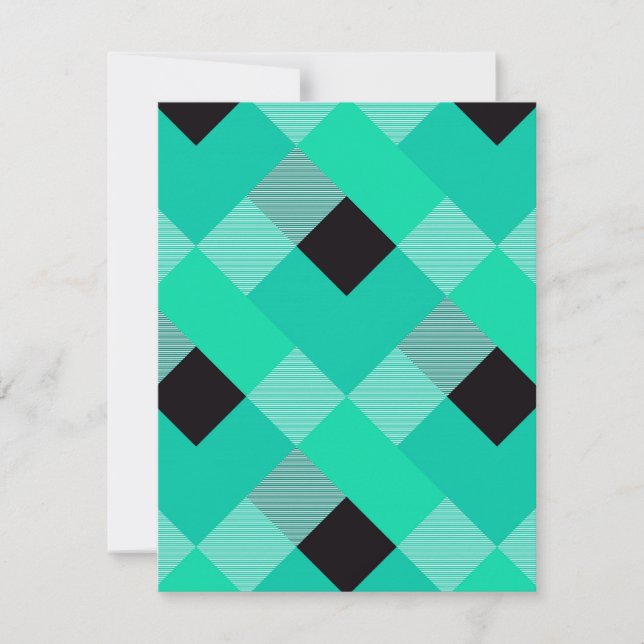 Geometrical Square Abstraction 10 Note Card (Front)