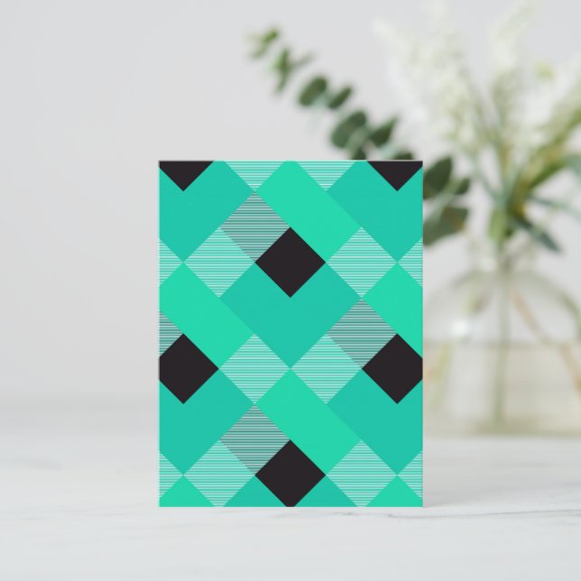 Geometrical Square Abstraction 10 Postcard (Standing Front)