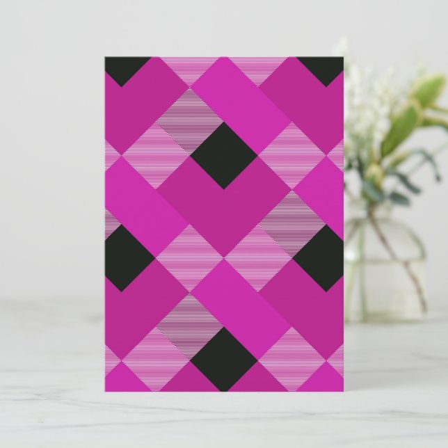 Geometrical Square Abstraction 13 Thank You Card (Standing Front)