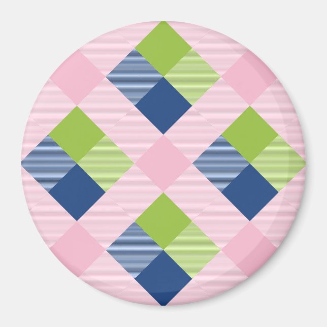 Geometrical Square Abstraction 18 Magnet (Front)