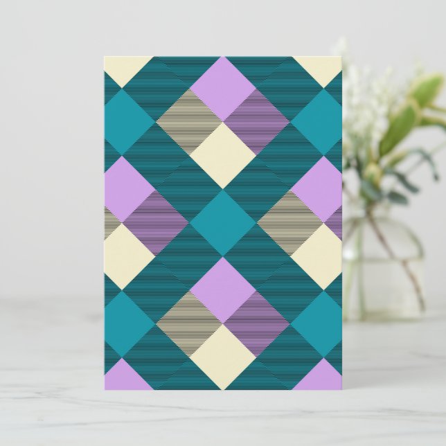 Geometrical Square Abstraction 20 Card (Standing Front)