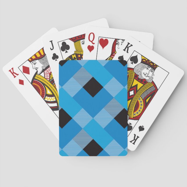Geometrical Square Abstraction 3 Poker Cards (Back)