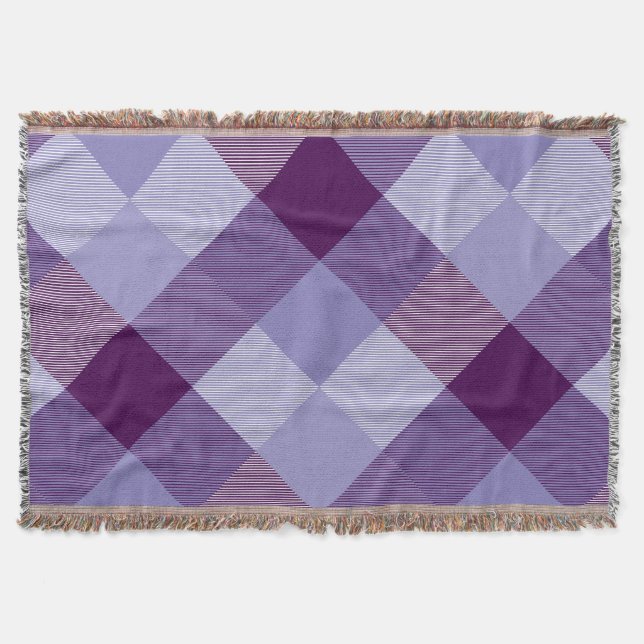 Geometrical Square Abstraction 4 Throw Blanket (Front)
