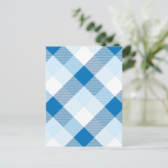 Geometrical Square Abstraction 6 Holiday Postcard (Standing Front)