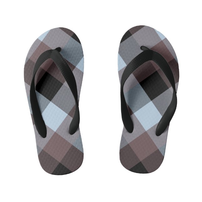 Geometrical Square Abstraction 8 Kid's Flip Flops (Footbed)