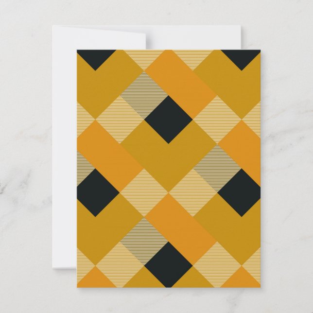Geometrical Square Abstraction 9 Note Card (Front)