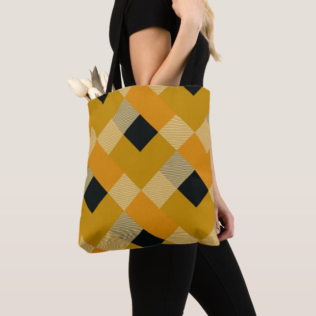 Geometrical Square Abstraction 9 Tote Bag (Close Up)