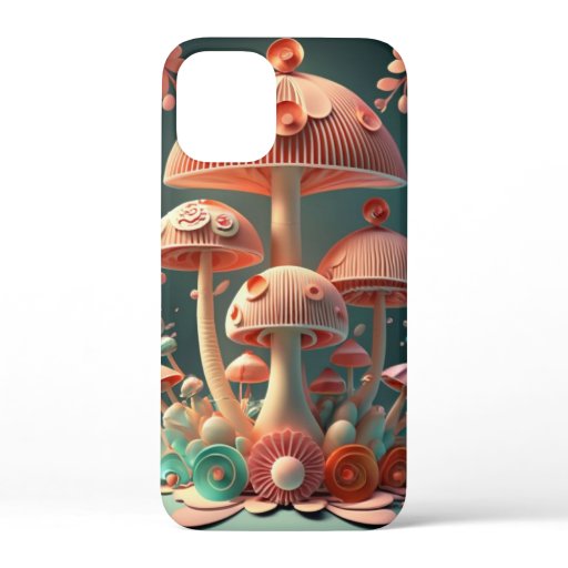 Geometrical Tapestry - Sakura & Shroomscape iPhone 12 Mini Case