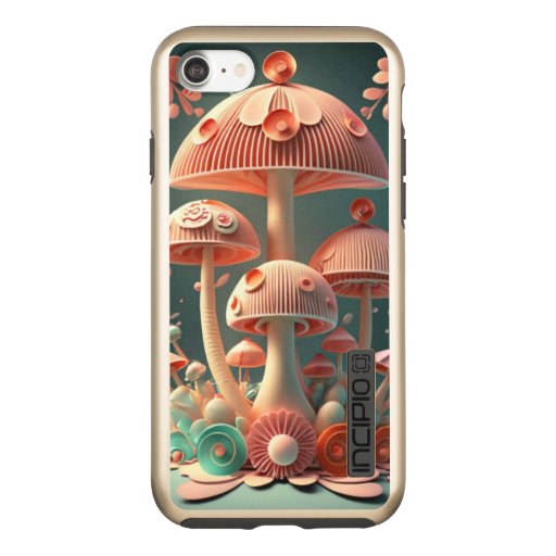 Geometrical Tapestry - Sakura & Shroomscape Incipio DualPro Shine iPhone 8/7 Case