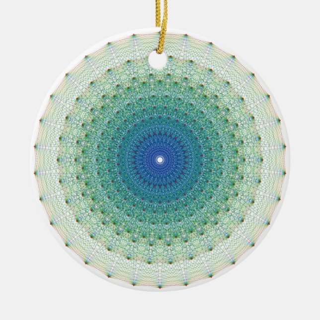 Geometrical Uniform Polytope in E8 Coxeter Plane Ceramic Ornament (Front)