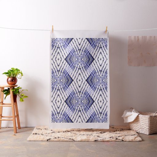 Geometrically Blue...... Fabric