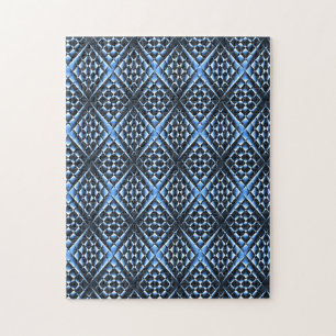 Geometrically Blue.... Jigsaw Puzzle