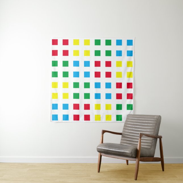Geometrics colorful pattern tapestry (In Situ)
