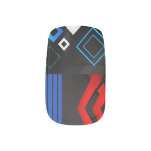 Geometrics dark pattern minx nail art