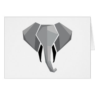 Geometrics Elephant Head Blank Inside Cards