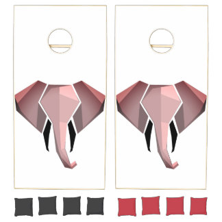 Geometrics Elephant Head  Cornhole Set