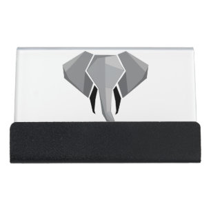 Geometrics Elephant Head  Desk Business Card Holder