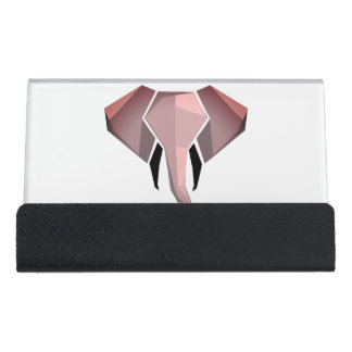 Geometrics Elephant Head  Desk Business Card Holder