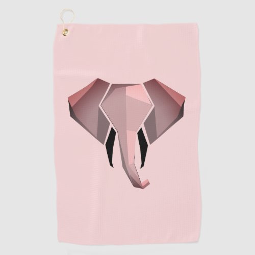 Geometrics Elephant Head  Golf Towel