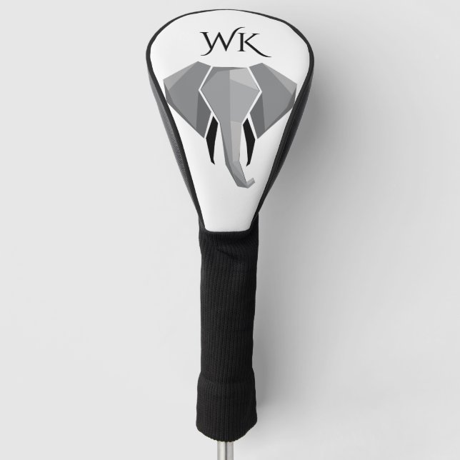 Geometrics Elephant Head Initialed Golf Head Cover (Front)