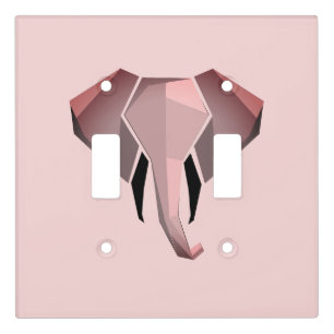 Geometrics Elephant Head  Light Switch Cover