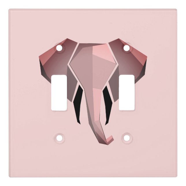 Geometrics Elephant Head  Light Switch Cover (Front)