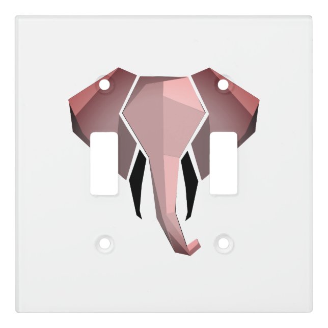 Geometrics Elephant Head  Light Switch Cover (Front)