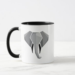 Geometrics Elephant Head  Mug